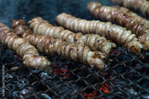 Stigghiole -typical street food in Palermo photo