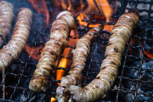 Stigghiole -typical street food in Palermo photo