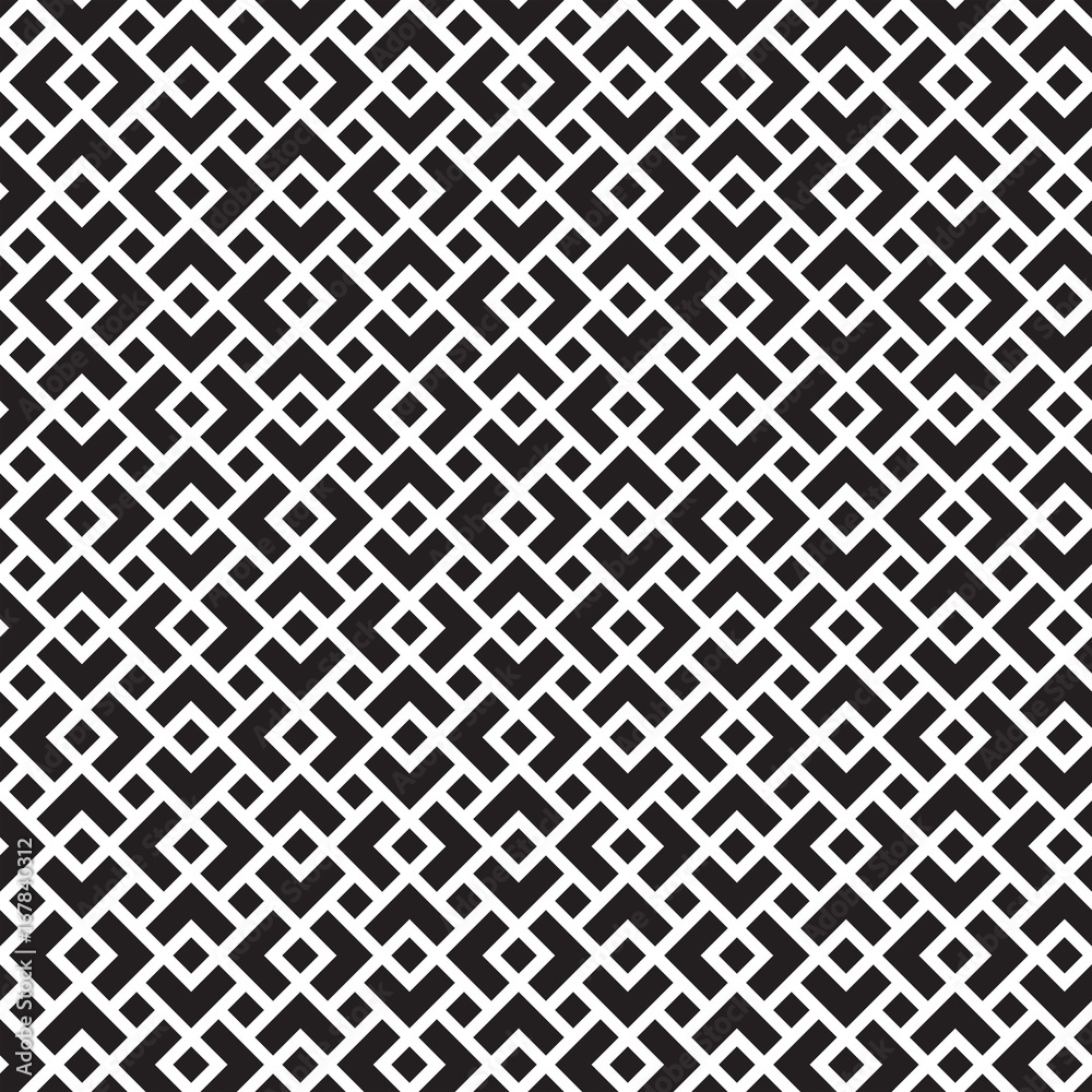 Seamless geometric art deco overlap pattern background