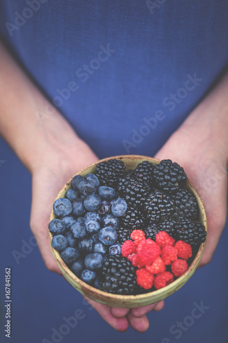 Bowl of fresh mixed berries