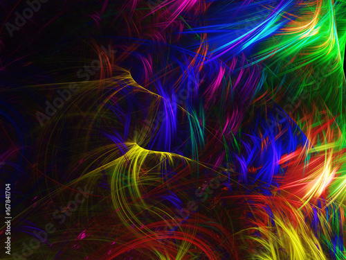 Abstract fractal background 3D rendering