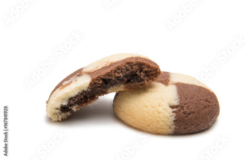 Striped cookie isolated