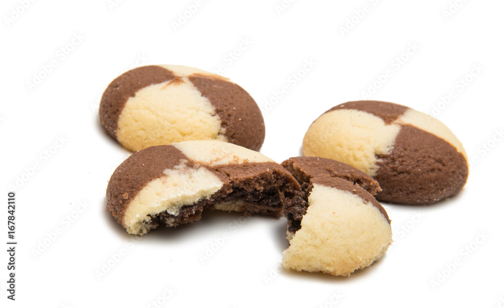 Striped cookie isolated Striped cookie isolated