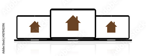 Laptop Banner - Haus Immobilie