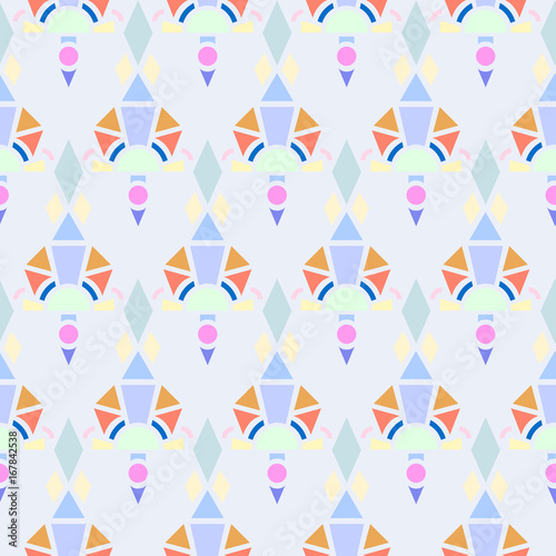 Seamless pattern abstract geometric shapes