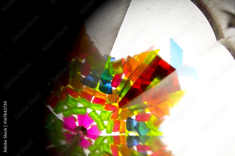 Naklejka premium Streszczenie patrząc na kształty geometryczne tło kalejdoskop