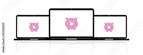 Laptop Banner - Schwein