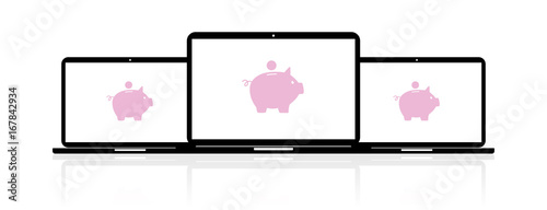 Laptop Banner - Sparschwein