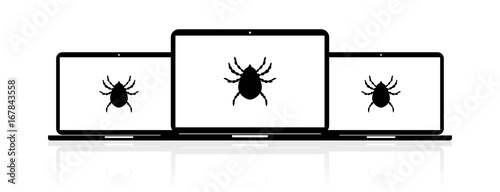 Laptop Banner - Zecke Virus
