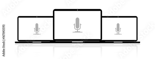 Laptop Banner - Mikrofon