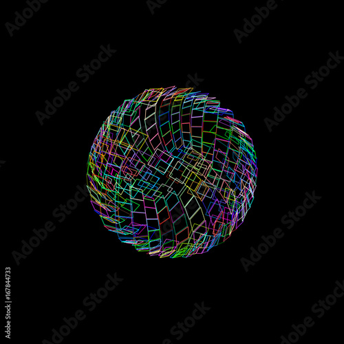 Abstract polygonal broken s...
