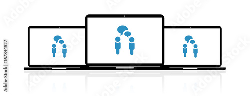 Laptop Banner - Kommunikation
