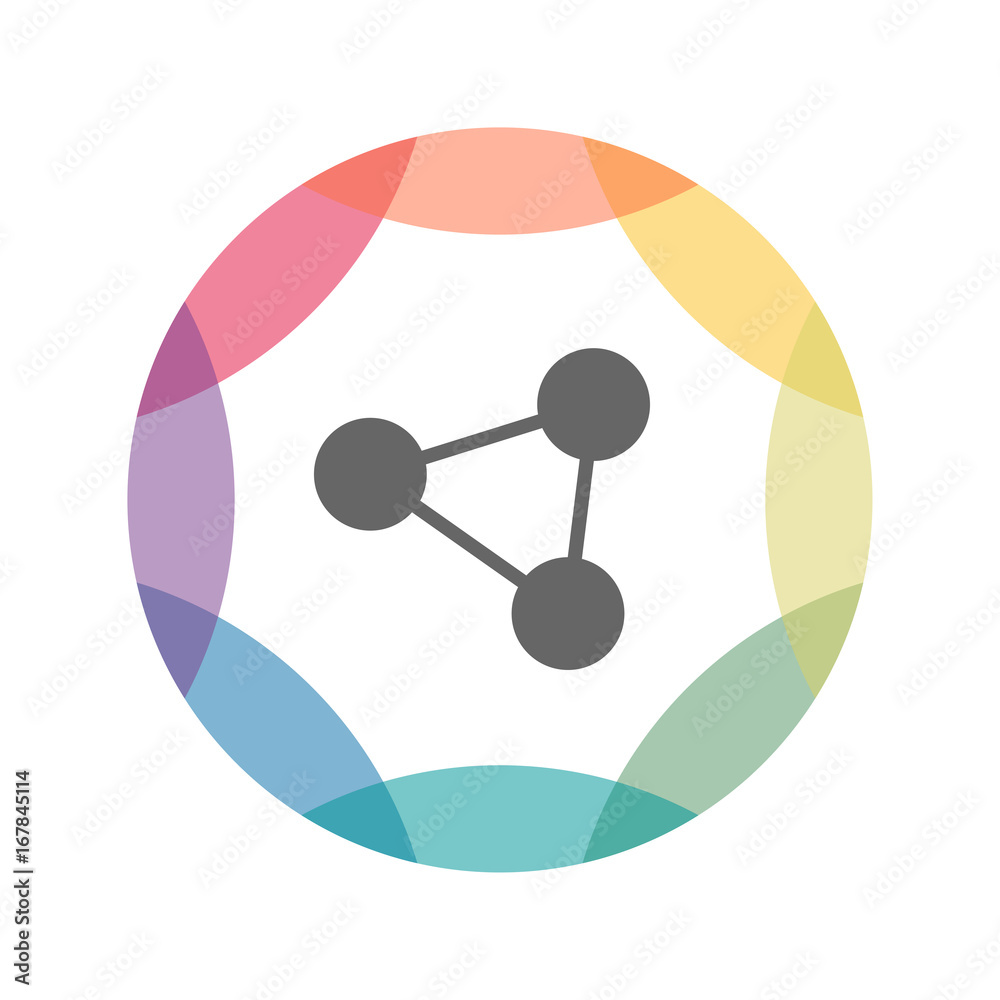 farbiges Icon - Teilen - Soziales Netzwerk farbiges Icon - Teilen - Soziales Netzwerk