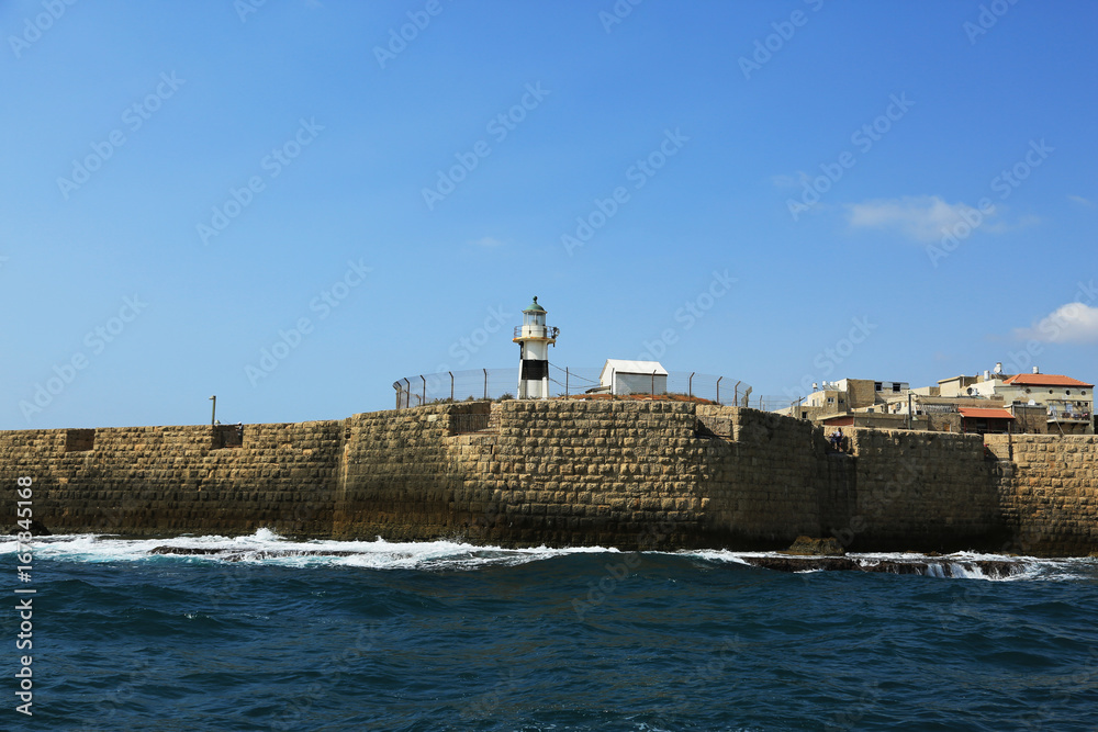 View of the lighthouse from the sea