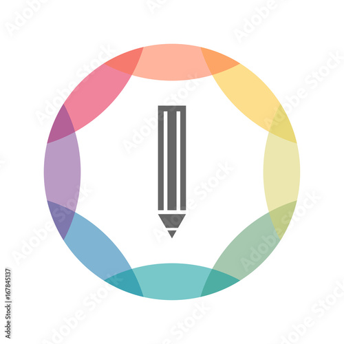 farbiges Icon - Stift