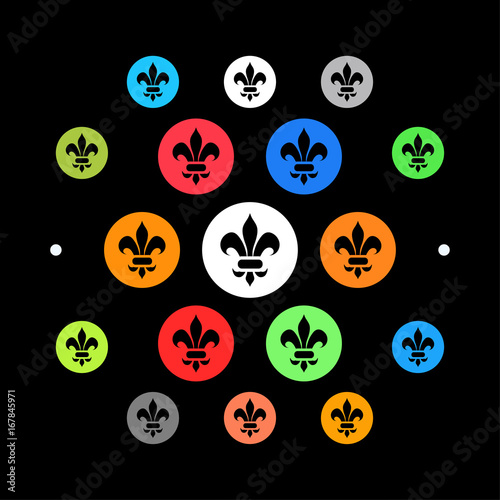 Modernes UI design - Lilien-Ornament