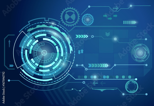 Futuristic digital business background. vector