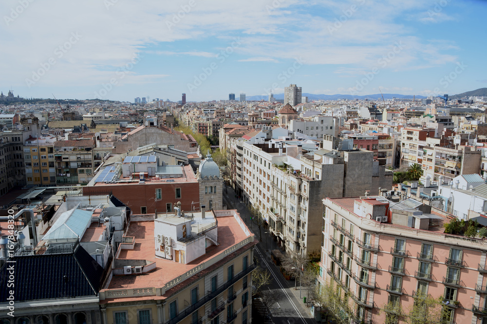 Panoramic aerial view of barcelona 3