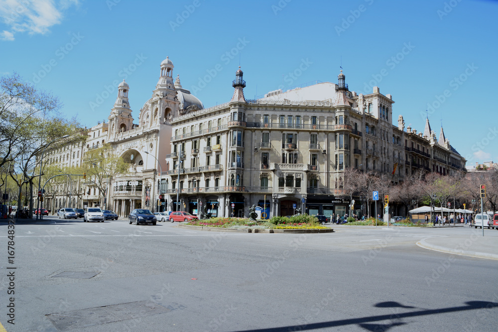 View of the Cinema Comedia, old Palau Moret in barcelona s xix