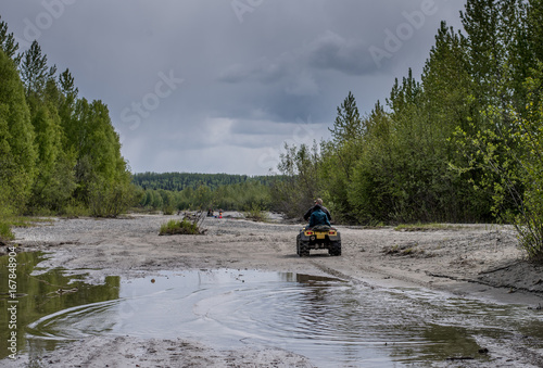 Dad and Son on ATV