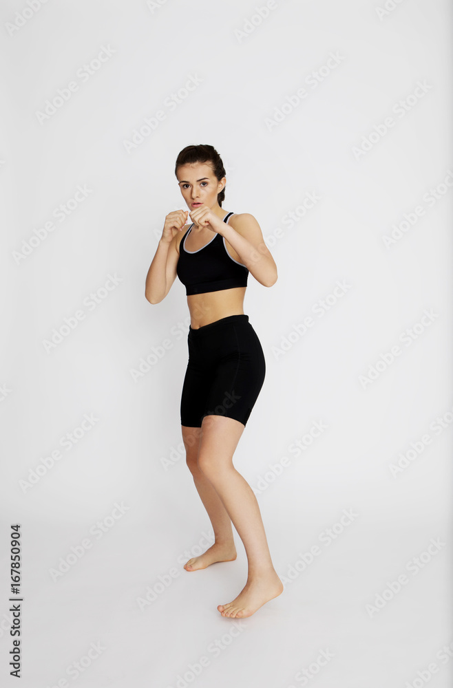 Beautiful girl boxing Beautiful girl boxing