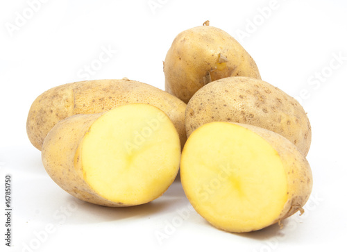 potatoes isolated on white