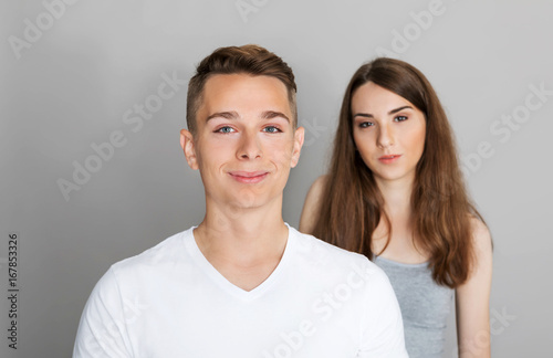 Young teenage couple,