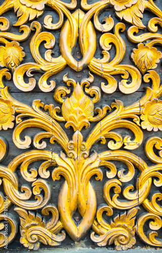 Gold carving texture background