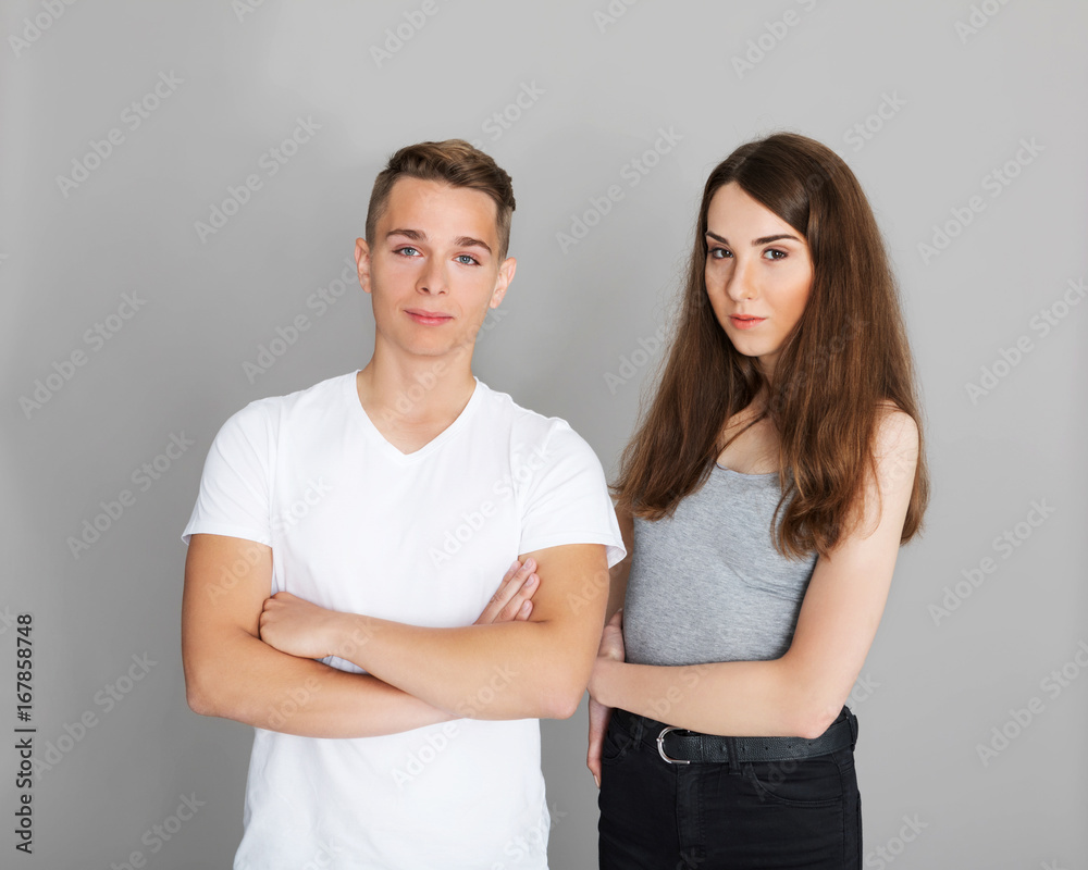 Young teenage couple, Young teenage couple,