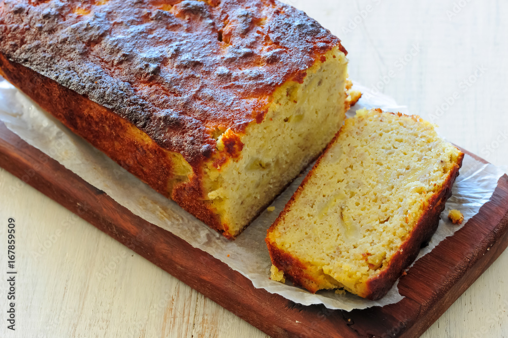 delicious homemade banana bread, fresh baked delicious homemade banana bread, fresh baked