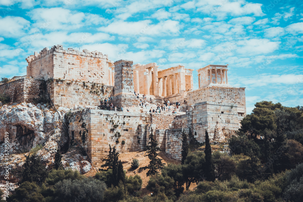 Acropolis of Athens on hill