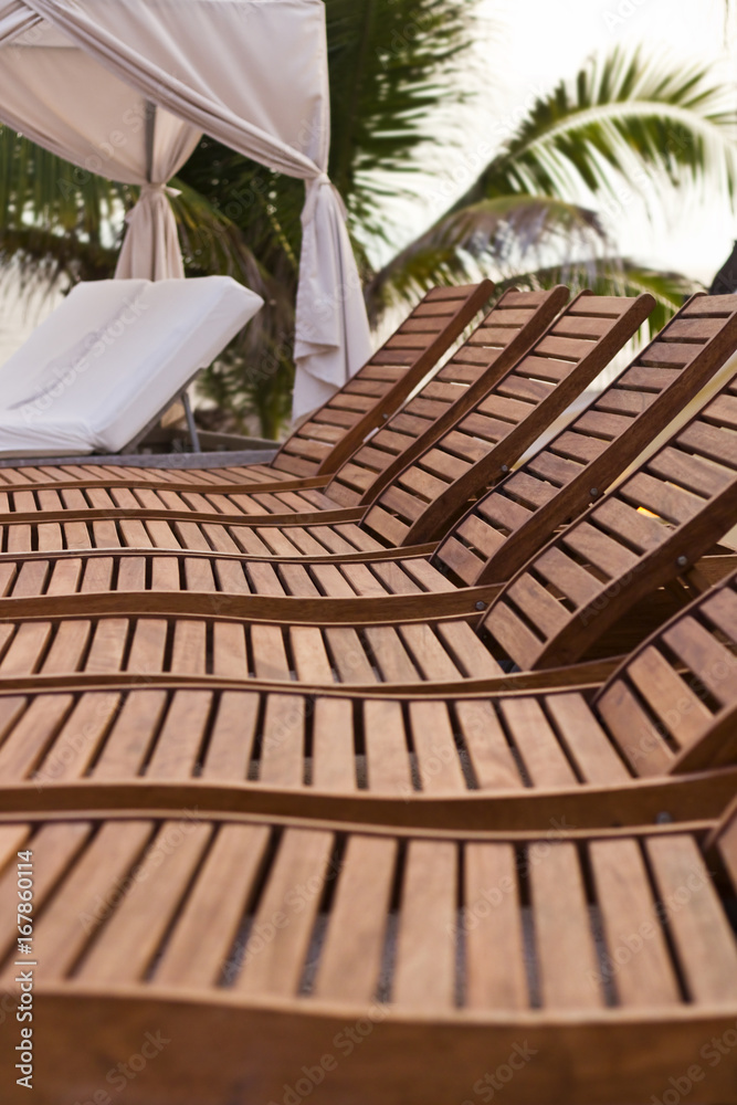 Obraz premium Wooden Lounge Chairs