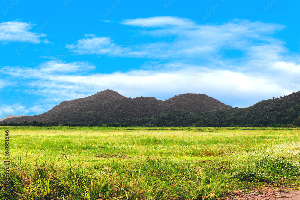 Fototapeta premium Mountain landscape with blue sky