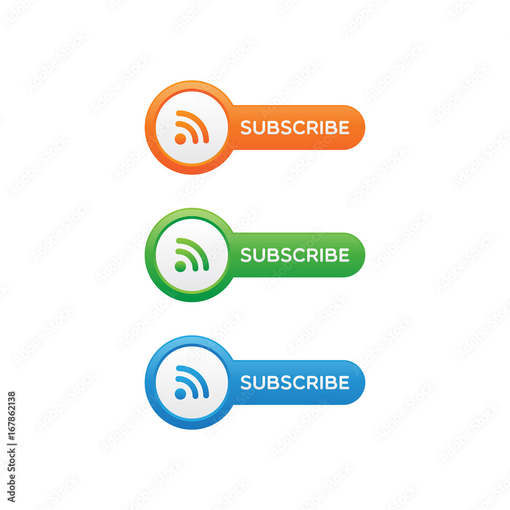 Rounded Subscribe Buttons Rounded Subscribe Buttons