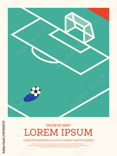 Soccer football sport vintage retro style poster background