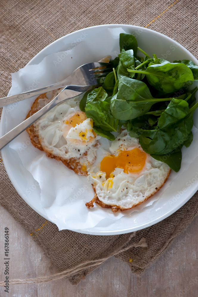 balanced meal with eggs and salad balanced meal with eggs and salad