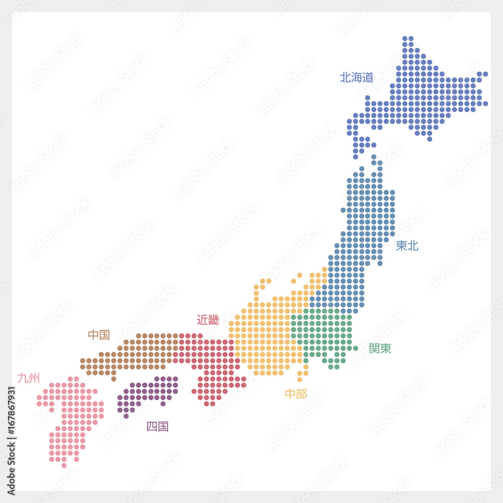日本・日本地図・JAPAN MAP