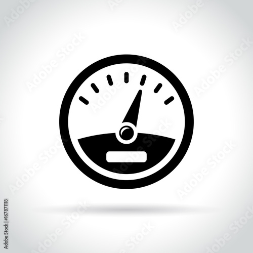 speedometer icon on white background