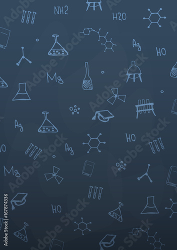 Chemistry subject. Back to School background. Education banner.