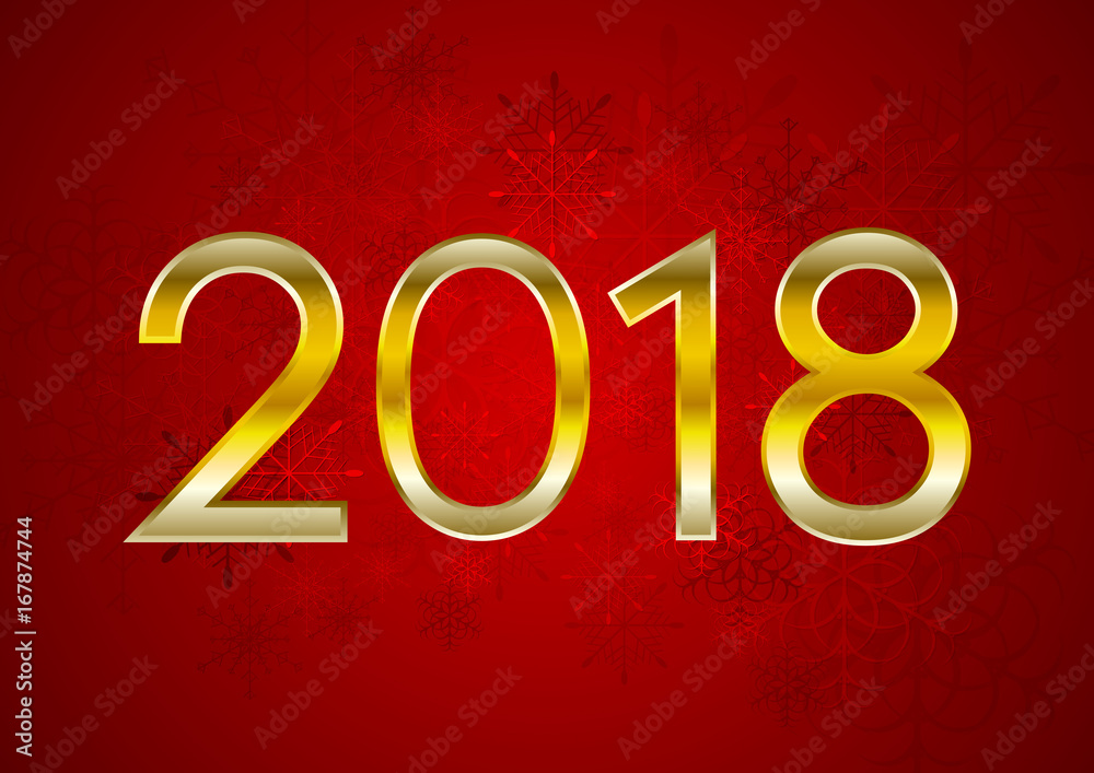 Red New Year 2018 abstract vector background Red New Year 2018 abstract vector background