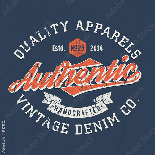 Authentic Vintage Denim Co. - Tee Design For Print