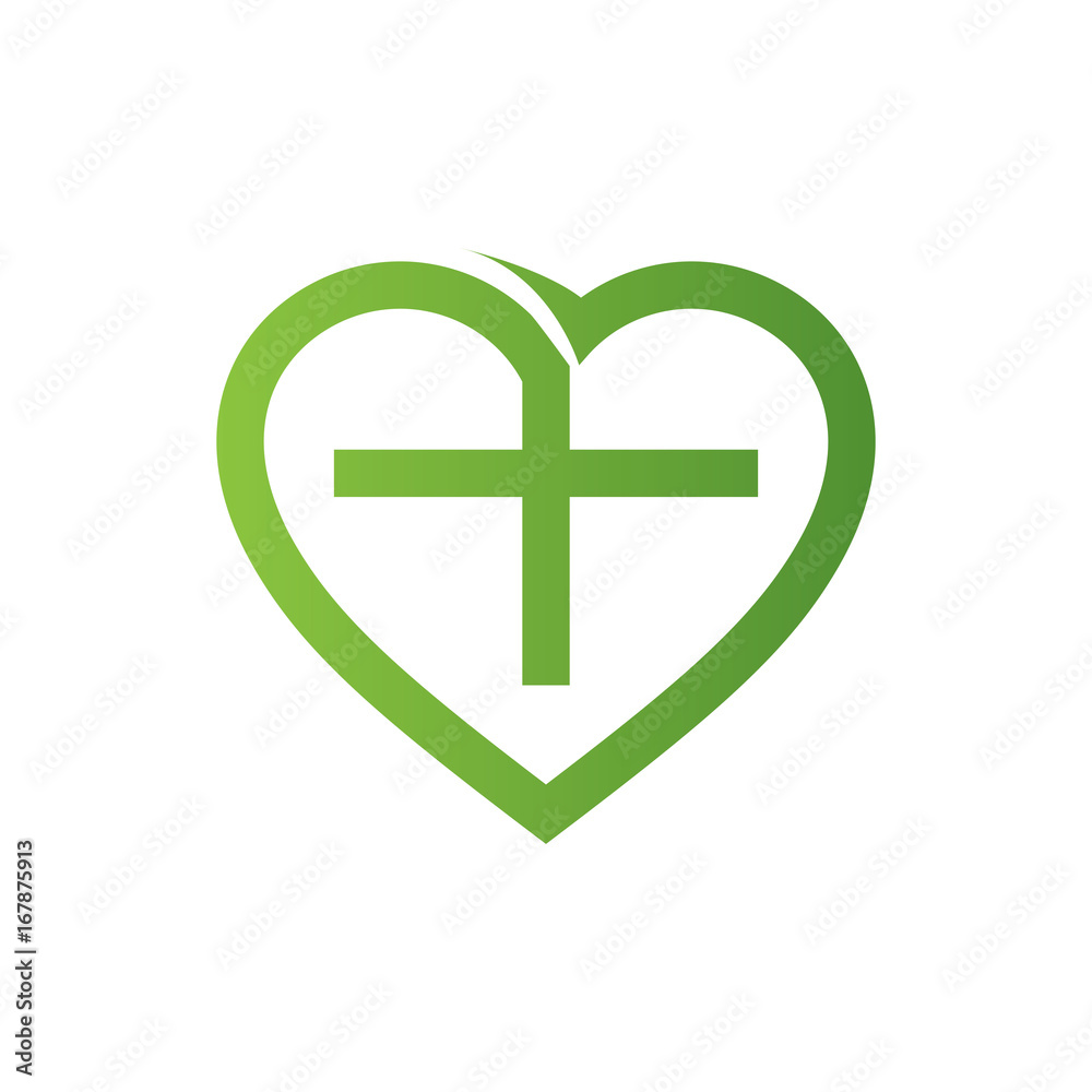 Fototapeta premium Heart Health Logo Template. Vector illustration isolated on white background