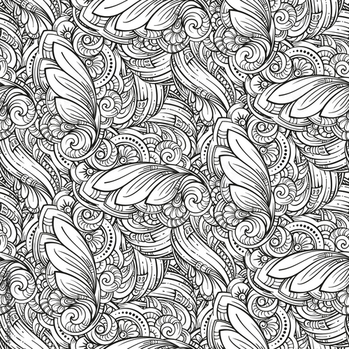 Wallpaper Mural Fantasy decorative seamless pattern Torontodigital.ca