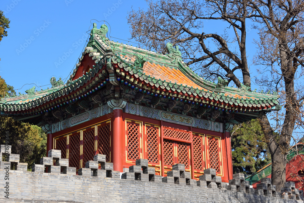 Beihai park scenery in spring,Beijing,China.