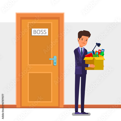 Concept of unemployment, crisis,
