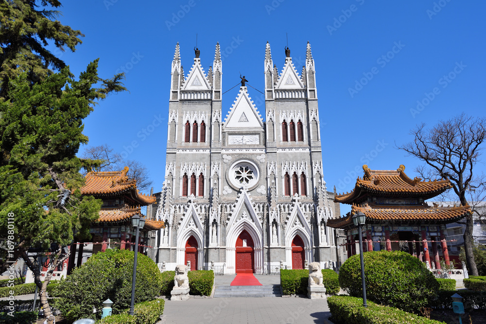Obraz premium Catholic Church of the Saviour in Beijing,China.
