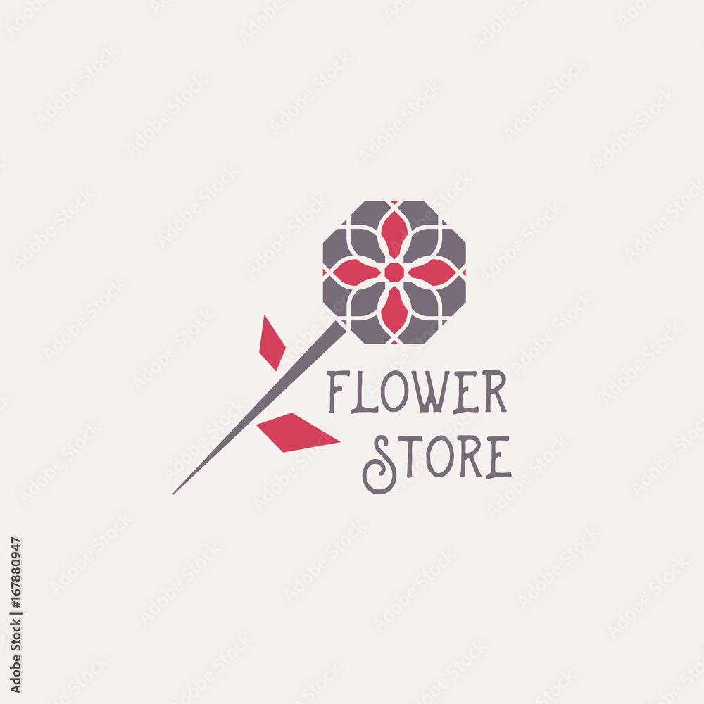 Vector Flower Store Emblem