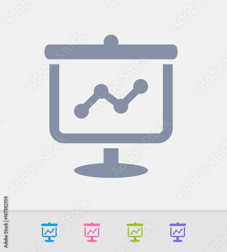 Projector Screen & Chart - Granite Icons. A professional, pixel-perfect icon designed on a 32x32 pixel grid and redesigned on a 16x16 pixel grid for very small sizes
