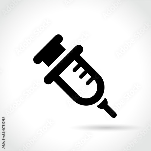 syringe icon on white background