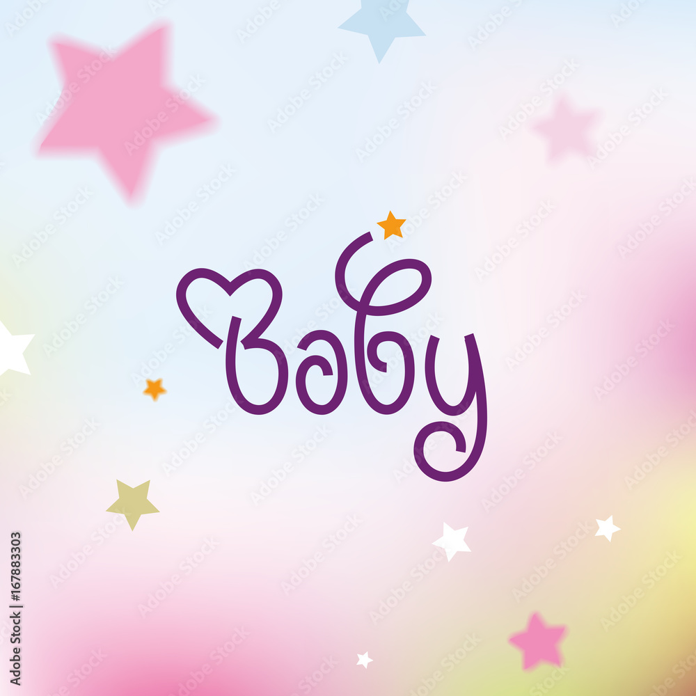 Baby logo lettering sign